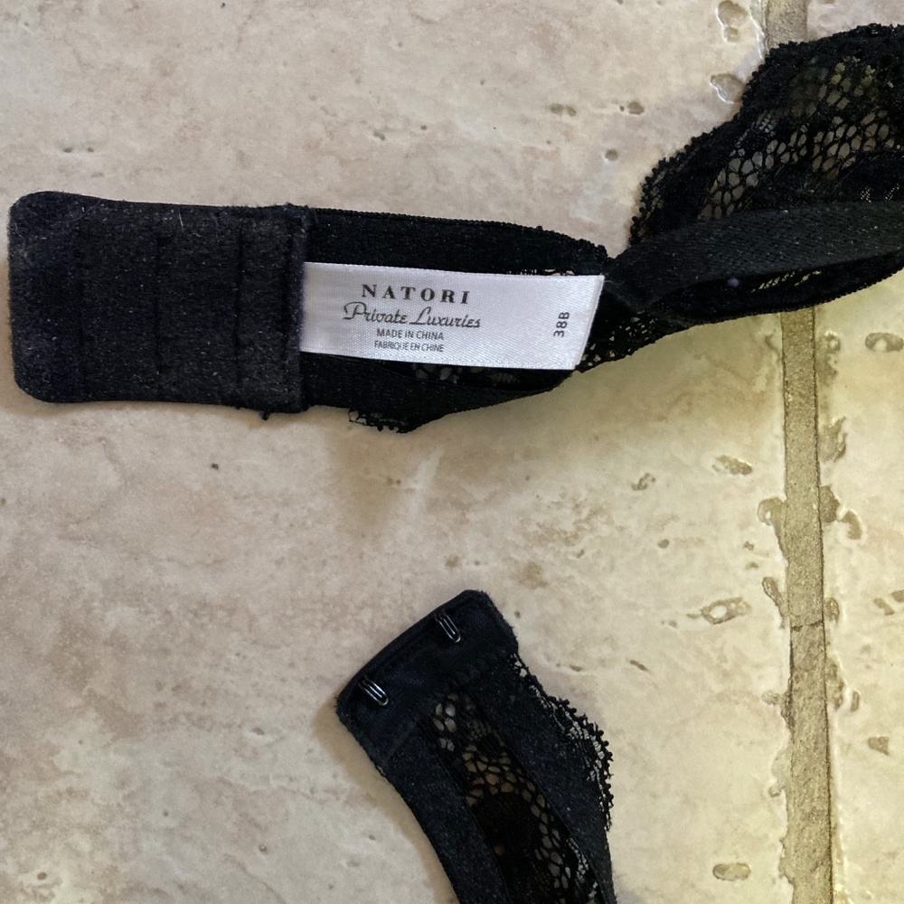 Natori Private Luxuries Black Lace Bra Size 38B Nordstrom Brand - Picture 4 of 7